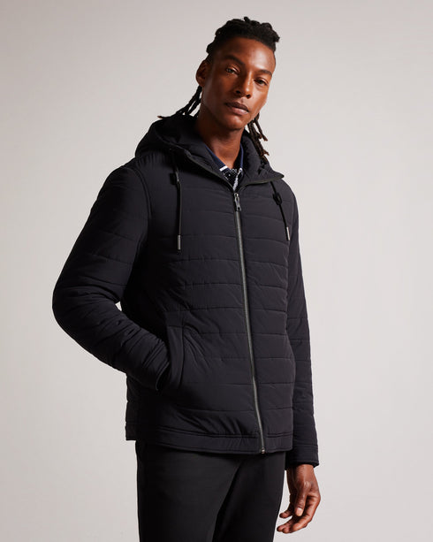 <P>Funnel Neck Quilted  Nylon Jacket</P>